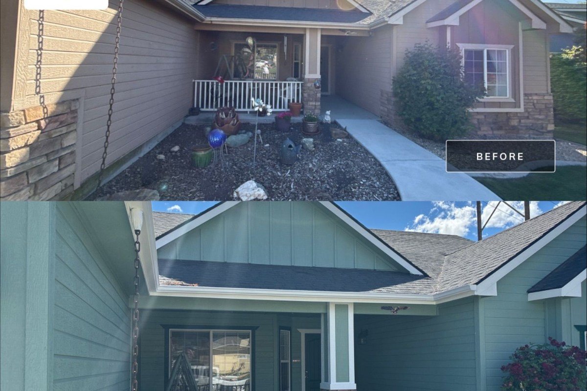 Teal Siding Transformation