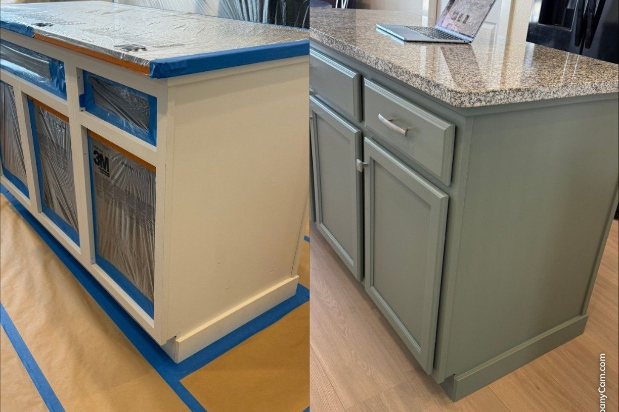 Kitchen cabinet refinishing project